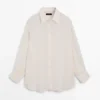 Chemise fluide avec détails plissés Chemise fluide avec détails plissés