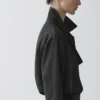 Chemise fluide en coton mélangé à col en V Chemise fluide en coton mélangé à col en V