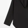 Chemise fluide en coton mélangé à col en V Chemise fluide en coton mélangé à col en V