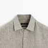 Chemise fluide en lin avec poche