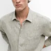 Chemise fluide en lin avec poche