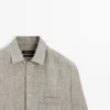 Chemise fluide en lin avec poche
