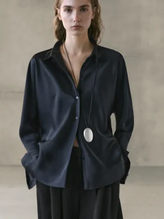 Chemise fluide en satin