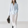 Chemise fluide à fines rayures 100 % lin Chemise fluide à fines rayures 100 % lin