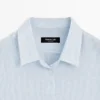 Chemise fluide à fines rayures 100 % lin Chemise fluide à fines rayures 100 % lin