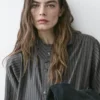 Chemise fluide à rayures avec col Chemise fluide à rayures avec col