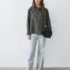 Chemise fluide à rayures avec col Chemise fluide à rayures avec col