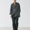 Chemise fluide à rayures avec détail de poche