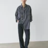 Chemise fluide à rayures avec détail de poche