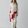 Chemise fluide à rayures tricolores Chemise fluide à rayures tricolores