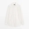Chemise fluide à rayures tricolores Chemise fluide à rayures tricolores