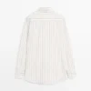 Chemise fluide à rayures tricolores Chemise fluide à rayures tricolores