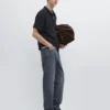 Chemise à manches courtes en maille texturée