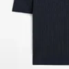 Chemise à manches courtes en maille texturée