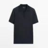 Chemise à manches courtes en maille texturée