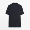 Chemise à manches courtes en maille texturée