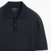 Chemise à manches courtes en maille texturée