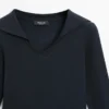 Chemise à manches longues en maille à col en V Chemise à manches longues en maille à col en V