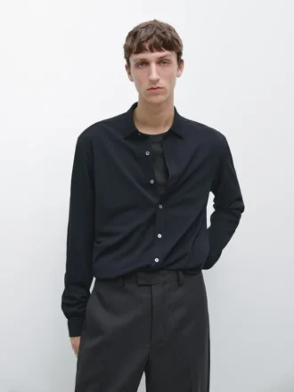 Chemise mélangée coupe classique