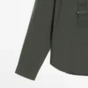 Chemise à plis avec col montant Chemise à plis avec col montant