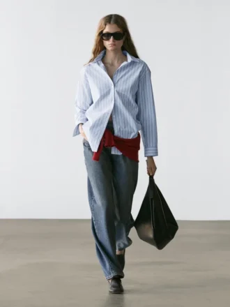 Chemise rayée 100 % coton