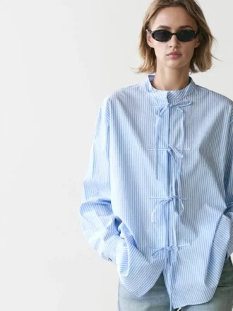 Chemise rayée 100 % coton