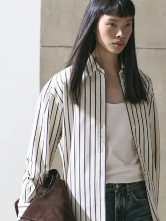 Chemise rayée 100 % coton