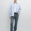 Chemise rayée 100 % coton, coupe classique Chemise rayée 100 % coton, coupe classique