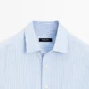 Chemise rayée 100 % coton, coupe classique Chemise rayée 100 % coton, coupe classique