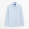Chemise rayée 100 % coton, coupe classique Chemise rayée 100 % coton, coupe classique