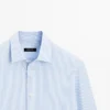 Chemise rayée 100 % coton, coupe classique Chemise rayée 100 % coton, coupe classique