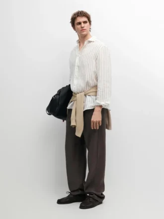 Chemise rayée 100 % lin