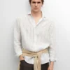 Chemise rayée 100 % lin Chemise rayée 100 % lin
