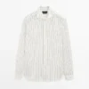 Chemise rayée 100 % lin Chemise rayée 100 % lin