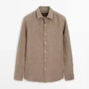 Chemise rayée 100 % lin Chemise rayée 100 % lin