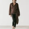 Chemise rayée avec détail d’écharpe Chemise rayée avec détail d’écharpe