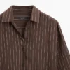 Chemise rayée avec détail d’écharpe Chemise rayée avec détail d’écharpe