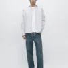 Chemise rayée en coton mélangé, coupe classique Chemise rayée en coton mélangé, coupe classique