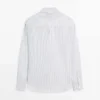 Chemise rayée en coton mélangé, coupe classique Chemise rayée en coton mélangé, coupe classique