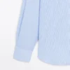 Chemise slim en sergé rayé