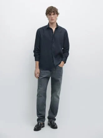 Chemise slim fit 100 % lin