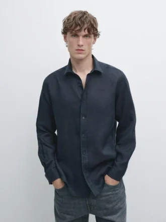 Chemise slim fit 100 % lin