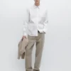 Chemise slim fit en mélange de coton stretch