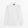 Chemise slim fit en mélange de coton stretch