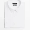 Chemise slim fit en popeline 100 % coton Chemise slim fit en popeline 100 % coton