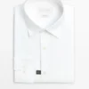 Chemise slim fit en popeline 100 % coton Chemise slim fit en popeline 100 % coton