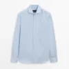 Chemise slim fit à micro-carreaux 100 % coton Chemise slim fit à micro-carreaux 100 % coton