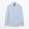 Chemise slim fit à micro-carreaux 100 % coton Chemise slim fit à micro-carreaux 100 % coton