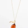 Collier à chaîne avec pendentif en verre en forme de citron Collier à chaîne avec pendentif en verre en forme de citron
