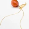 Collier à chaîne avec pendentif en verre en forme de citron Collier à chaîne avec pendentif en verre en forme de citron